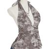 Stylish Multi-color Halterneck V-neck Pleated Vest - Summer Fashion