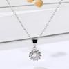 Temperament Style Personality Diamond-Encrusted Round Necklace Pendant Female Simple Collarbone Chain Jewelry Premium