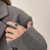 copper plated Ring for Women Girl Gift Blace Stone Crystal Glaze Retro Punk Open Jewellery Dropship High Quality