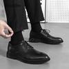 Black Brown Leather Shoes for Man Lace Up Low Heel Business Dress Shoes Casual Comfortabe Social Loafers  De Hombre 39-44