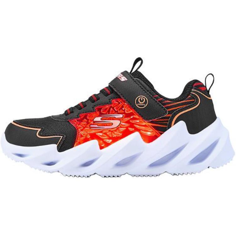 Skechers Kids Comfortable Versatile Non-Slip Durable Low-Top Running Shoes Kids sneakers Black Red 415044L-BKRD 37