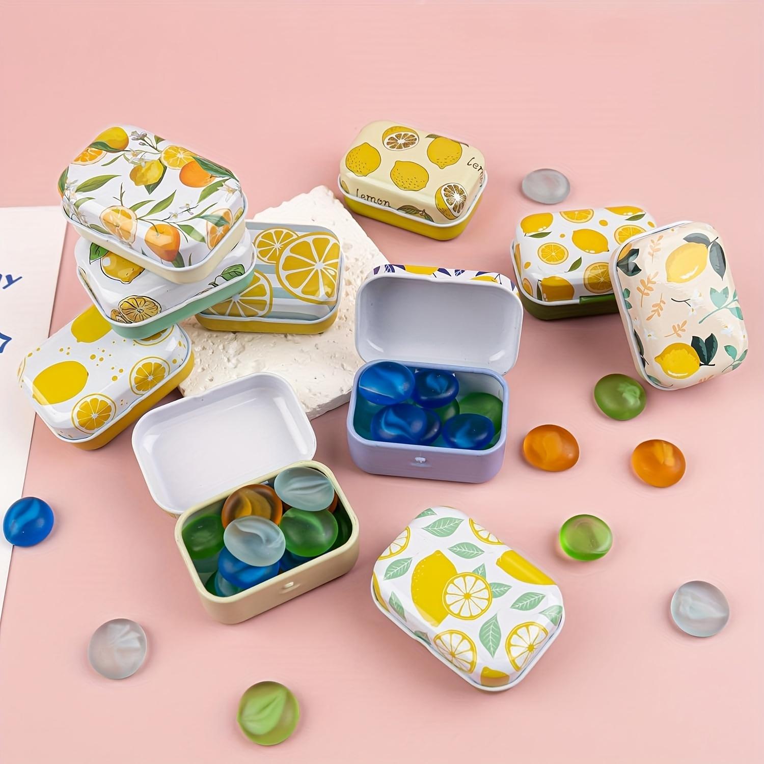 Set of 12 lemon mini metal storage boxes jewelry and small gift cans suitable for wedding birthday graduation Christmas season decorations 12pcs 1419₽