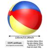 Large Inflatable Three-Color Beach Ball for Outdoor Fun and School Sports Activities