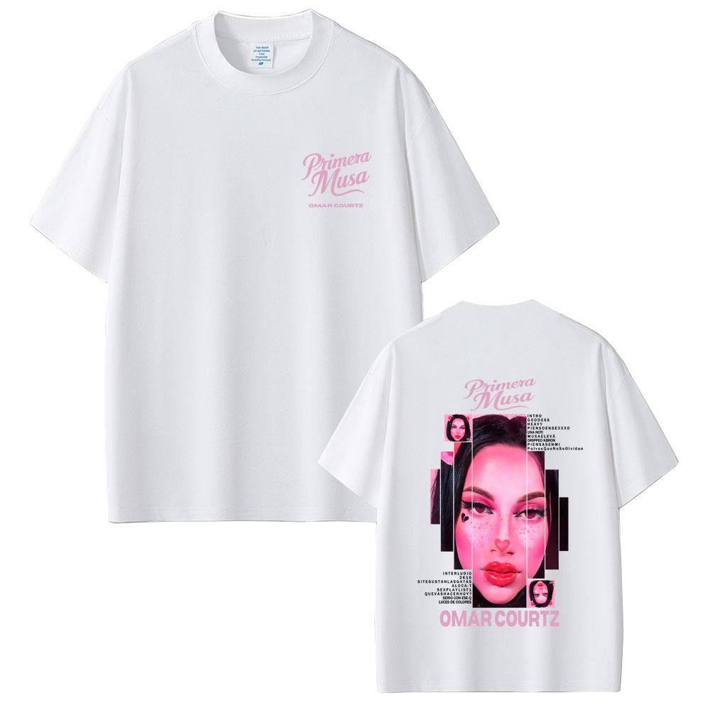 Omar Courtz Primera Musa Album Graphic Tshirt Men Women Hip Hop Fashion Pop Music T Shirts Casual Cotton Short Sleeve Tshirts