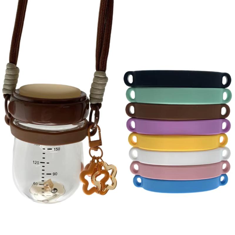 1Pcs Reusable Portable Silicone Water Cup Handle Strap Bottle Sling Kettles Ring Replacement Parts For Stanley