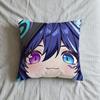 Face Impact Cushion Cover Soft Case Genshin Sofa Living Game Room Home Comfortable Office Decor Protective Q Cute Pillow