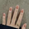 10Pcs Handmade Short Square Fake Nails Gradient Nude Press On Nails Simple Stick On Nail Tips