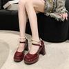 Fashion Hot Selling 2025 New Platform Heels Lolita Shoes Round Toe Branded Pumps Sexy Sandals Footwear Casual Fashion Beige Retro