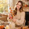 Artificial Pumpkin Maple Leaf Berry Branch for Autumn Harvest Thanksgiving Table Centerpiece Festival Arrangement Decor