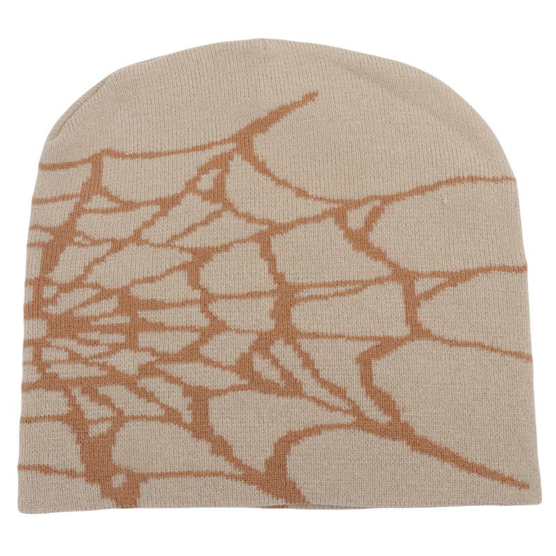 Unisex Spider Web Knit Hat: Warm, Windproof Autumn/Winter Fashion Beanie