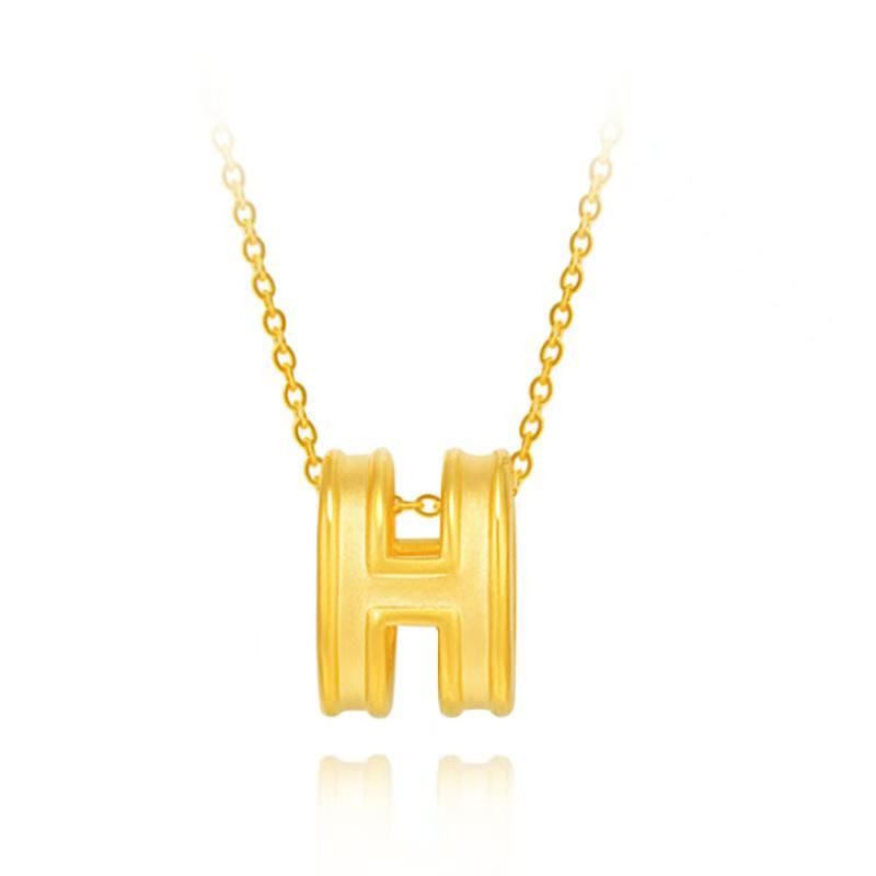 Shuibei 999 Pure Gold Ginkgo Leaf Buddha Necklace - Bestseller Jewelry Piece
