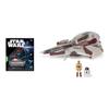 STAR WARS Micro Galaxy Squadrons Jedi Interceptor Mystery Set Light Armor Class and Scout Class Vehicles with Accessories OBI-Wan Kenobi's - 3