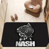 Nash Fishing Logo Floor Mat Kids Room Bedroom Decoration Balcony Anti-Slip Polyester Doormat Living Room Bedside Area Rugs INS