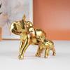 Golden Mother-and-Baby Elephant Sculpture Resin Animal Statue for Home Décor, Ideal for Bedroom, Living Room and Entryway
