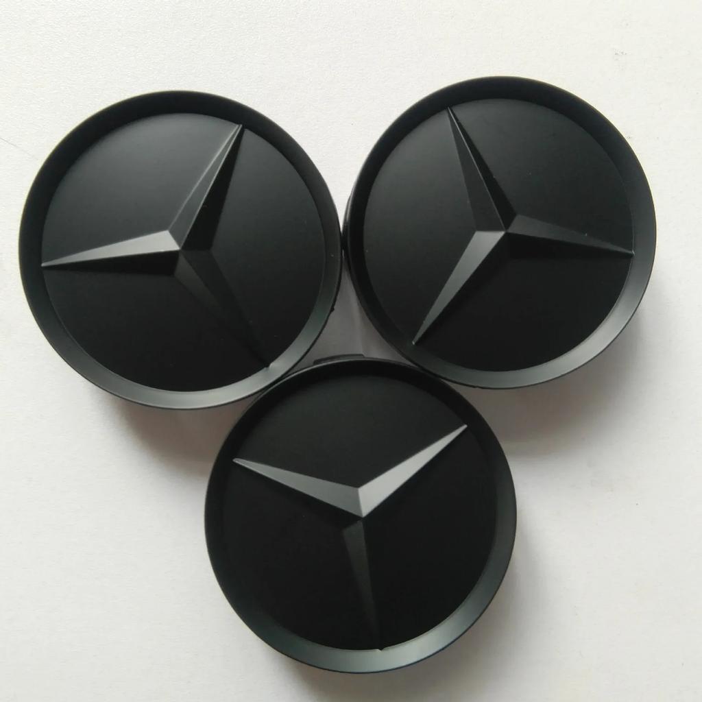 Bilklistremerke 2025 Varmt For Benz 64mm 4 stk ABS Bilfelgkapsler Hjulnavkapsel for Mercedes Benz W124 W205 W203 W204 W168 W176 CLA