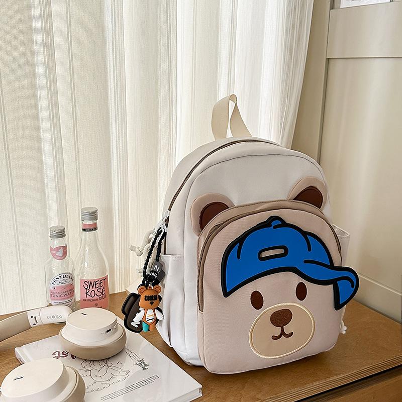 High-value cute cartoon bear backpack, kindergarten children's grade 3-5 students lightweight backpack