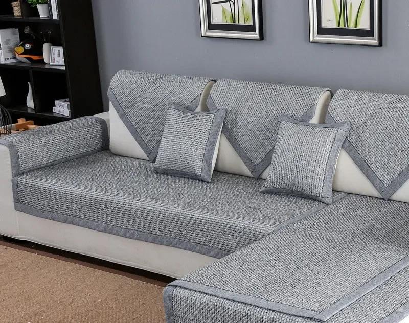 

Хлопково-льняная ткань, диван, сиденье, диван, однотонные секционные чехлы, диван-полотенце для гостиной, домашний угловой диван, полотенце 45x45cm pillowcase