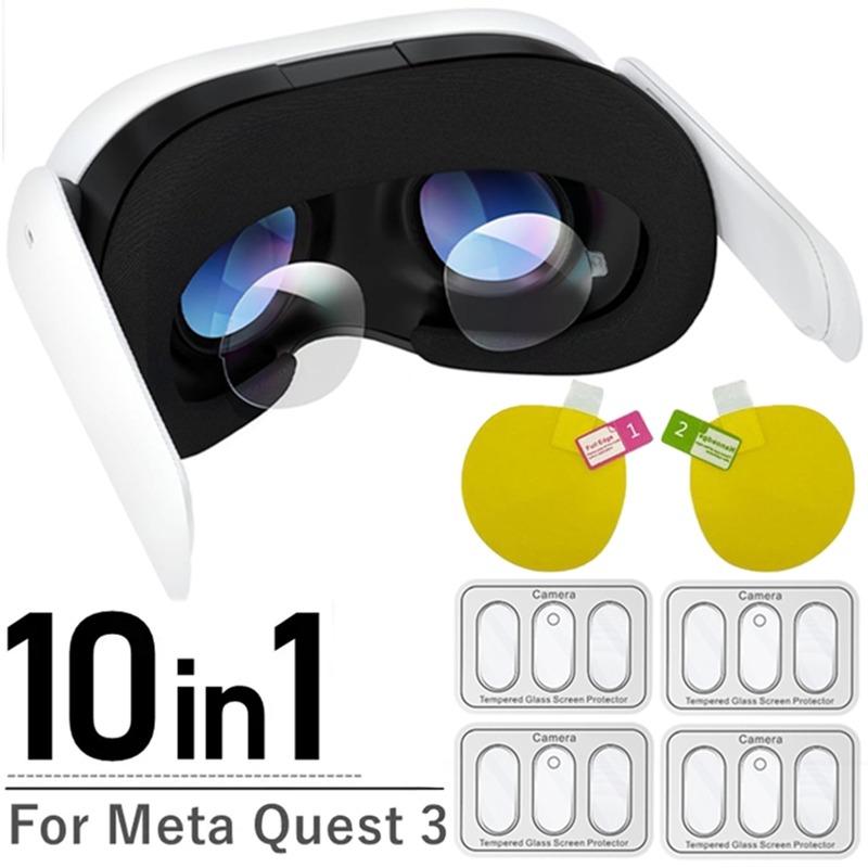 Szkło hartowane do Meta Quest 3 Ochrona soczewek VR HD Anti-scratch Miękkie folie hydrożelowe na zestaw Słuchawkowy Pełne pokrycie Ochrona ekranu