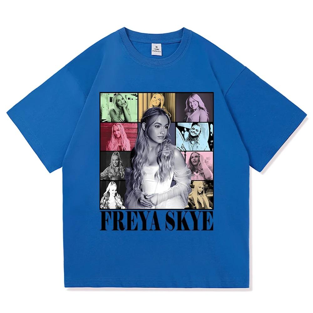 Freya Skye Stars Align Tour Poster Graphic Print Tshirt Men Women Harajuku Highstreet Wind Cotton Top Oversized Summer New Tee