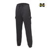 UNIVERSITY OF MICHIGAN Men'S Fleece-Lined Training Cargo Jogger Pants Melange Charcoal