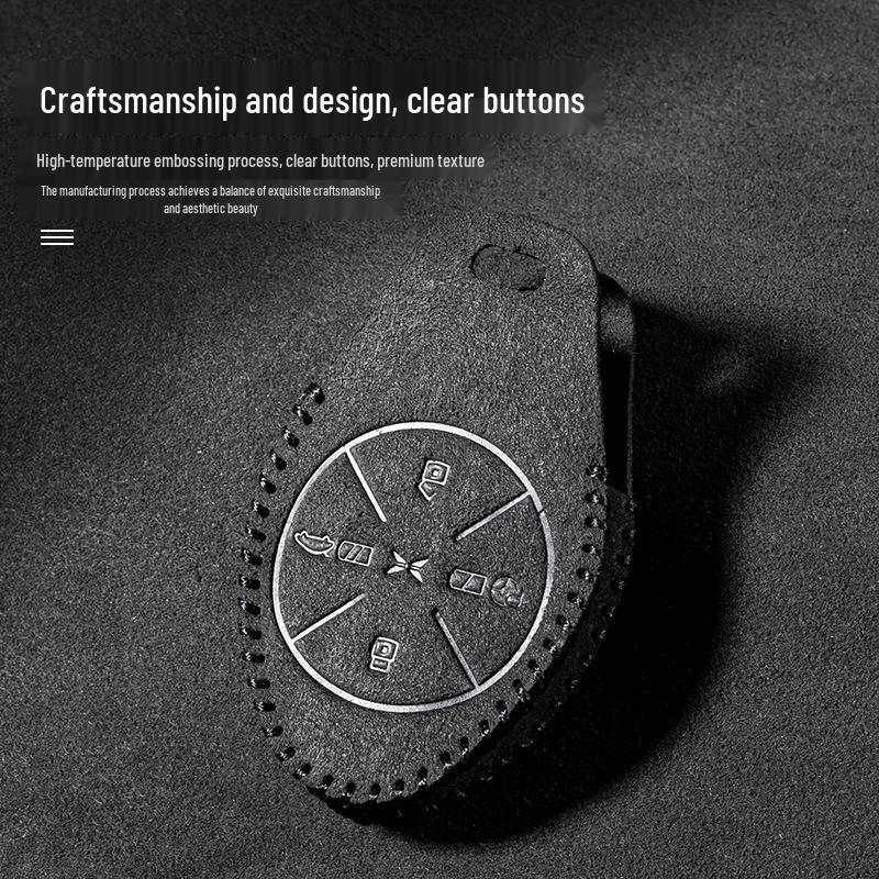 Premium Leather Key Case for Xiaopeng Models: P7, G6, New P7i, P5, G3, G3i, G9
