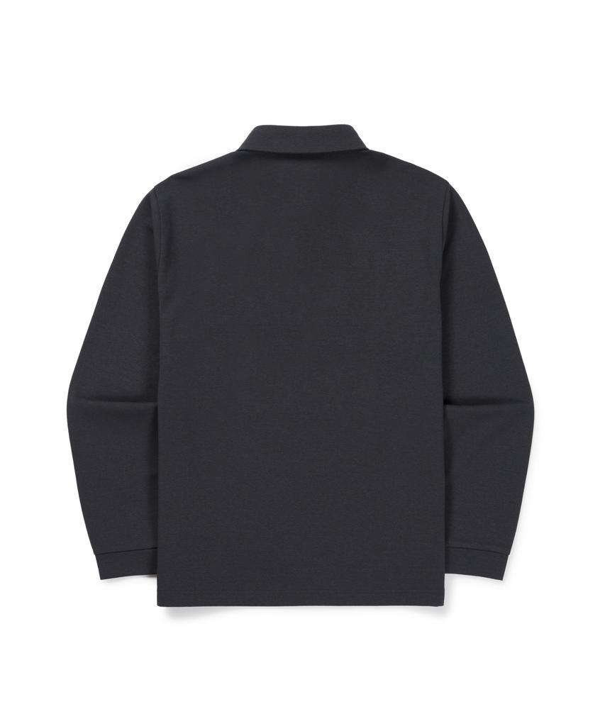 SNOWPEAK APPAREL Quick-Dry Polo Long Sleeve T-Shirt (S26Fmfps10) Dark Navy