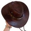 Women Vintage Wide Brim Cowboy Hat Outdoor Sun Protection Travel