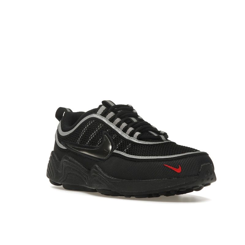 Nike Air Zoom Spiridon SP Black Sport Red Unisex Sneakers Metallic-Silver HF9117-002