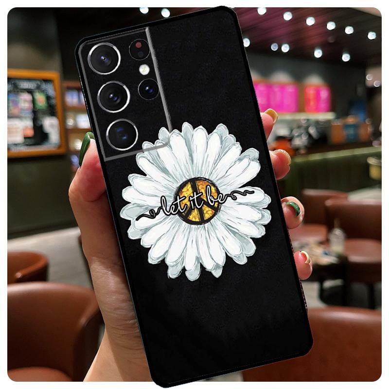 

Beauty Yellow Sunflower Phone Case For Samsung Galaxy S25 Ultra S20 S21 S22 S23 S24 Ultra S9 S10 Plus S25 FE Cover Galaxy S25 Plus