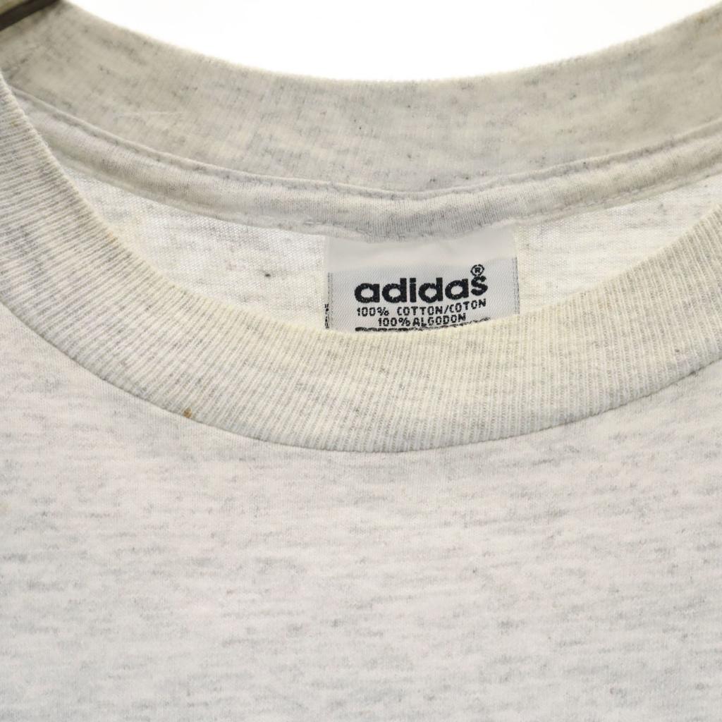 Adidas 90s Made In USA Old Trefoil Logo Short Sleeve T-shirt M Gray Men's Used