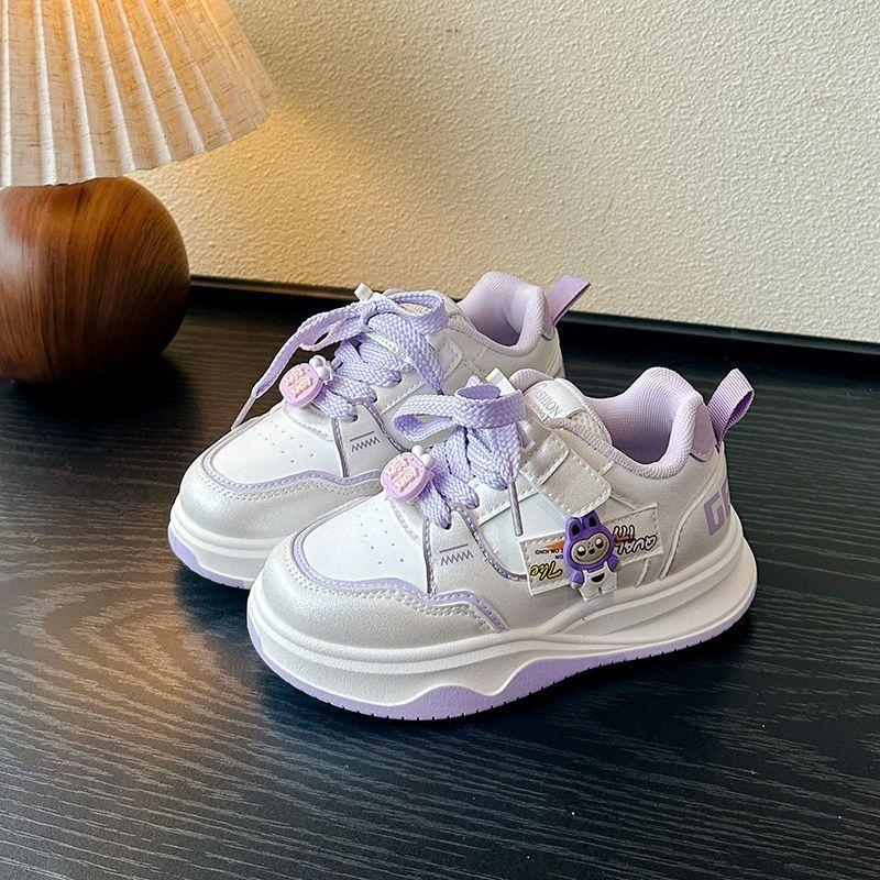 Spring Girls' Casual Sneakers and Children's Soft-soled Board Shoes
