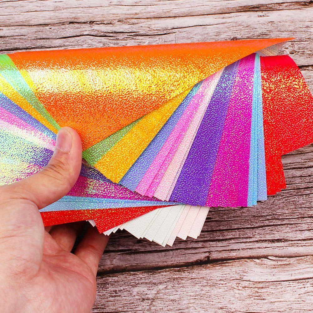 50 Stück Mehrfarbiges Quadratisches Origami-Papier DIY Handgemachtes Kartonpapier Faltpapier Papierschnitte