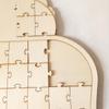 Wooden Milk Bottle Shaped Wedding Guestbook Personalised Creative Jigsaw Sign in Book for Guests Blessings Romantic Memory