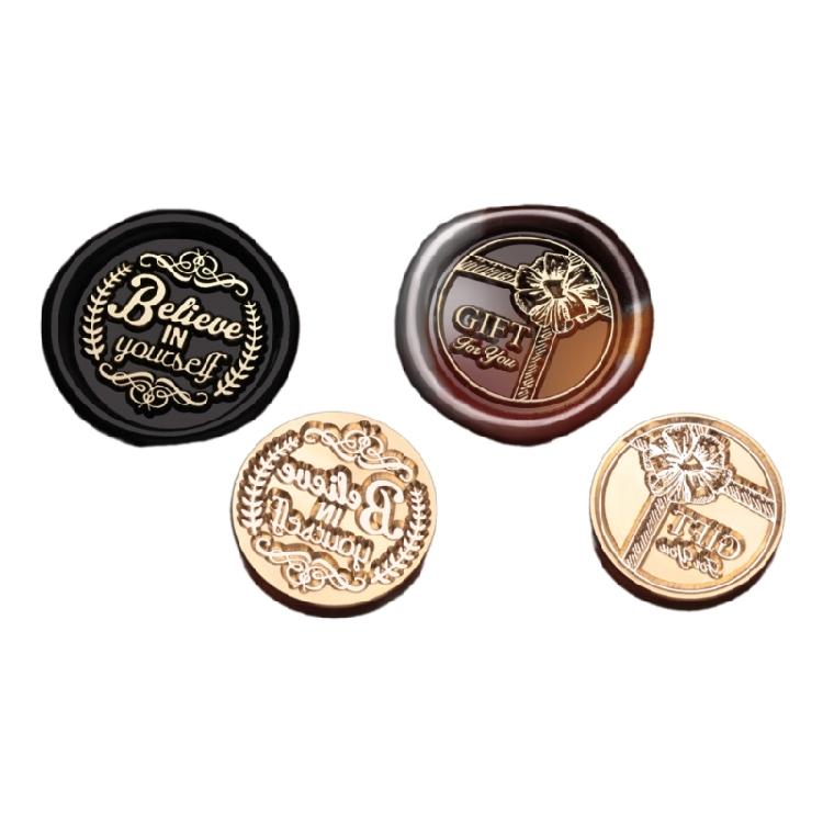 Envelope Emboss Wax Seal Stamp Head Removable Sealing Brasses Stamp Head Gift