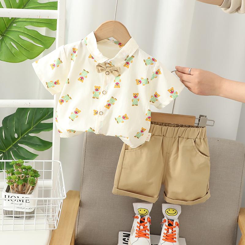 Boys' Set Thin Shirt Two-piece Set Summer Children's Clothing Cartoon Children's Set