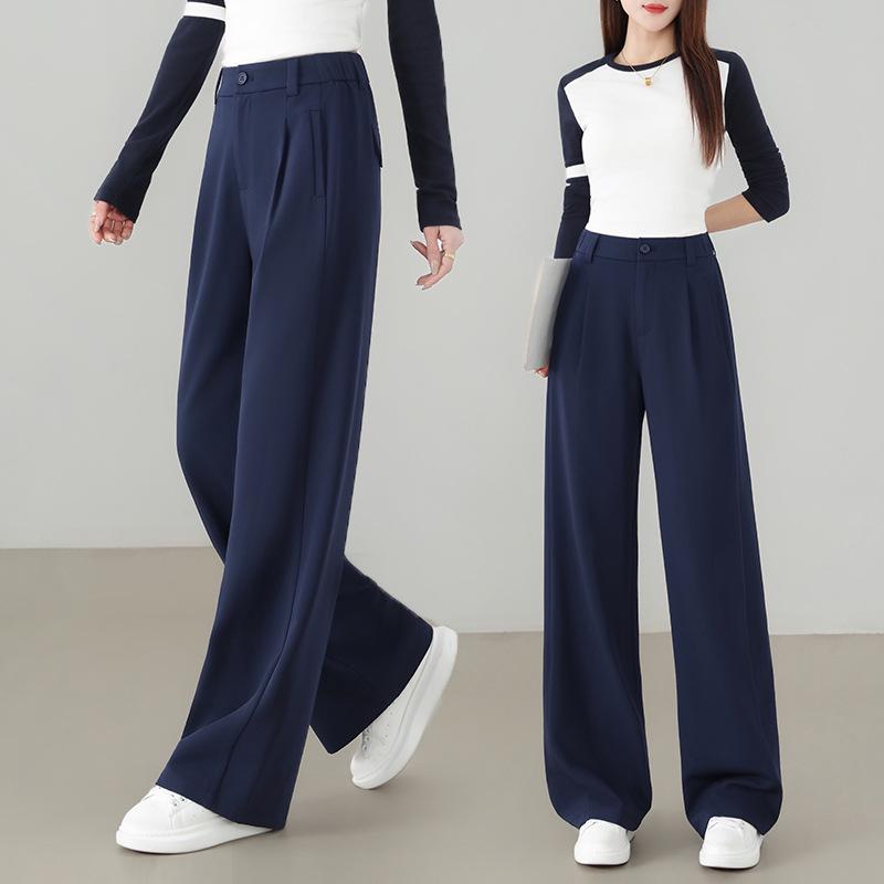 Women s High-Waist Tencel Wide-Leg Drape Pants - Slimming Spring New Arrival 30