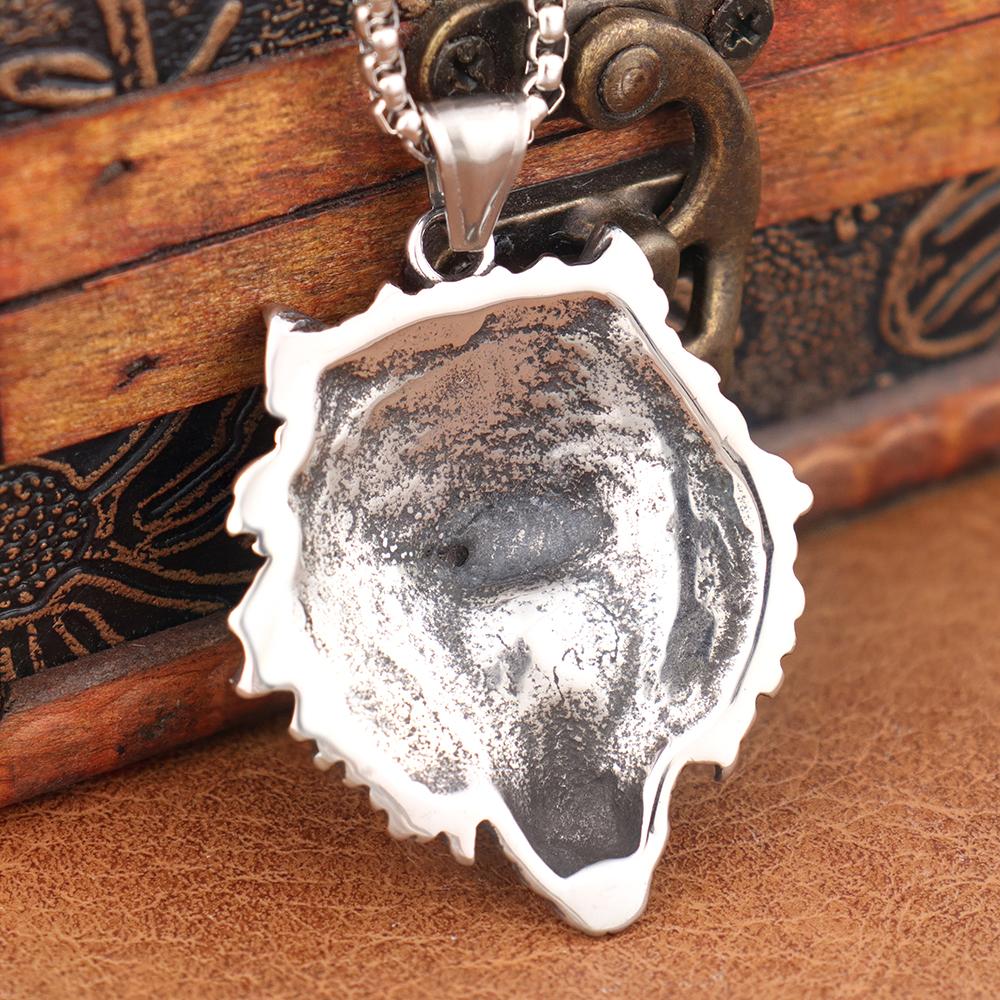 Trendy Nordic Viking Wolf Necklace for Men Popular Charm Stainless Steel Mythology Fenrir Necklaces Amulet Jewelry