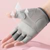 Half Finger Sports Gloves Polyester Unisex Anti Slip Breathable Sun   Cycling Gloves for Workout Motorcycle Gym