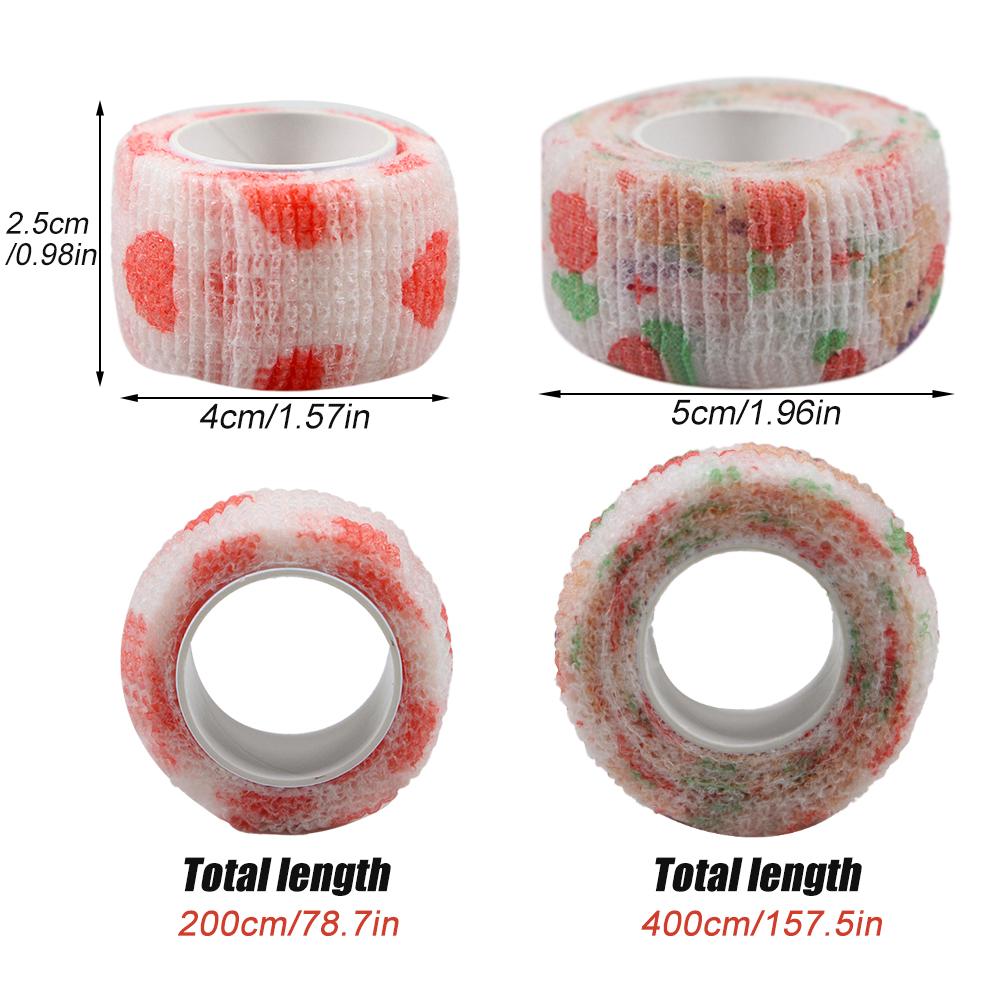 5Pcs/Lot 2.5cm Wide Self Adhesive Colorful Elastic Bandage Wrap Stretch Self-Adherent Tape