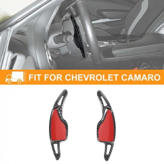Steering Wheel Shift Paddle Shifter Cover Trim For Chevrolet Camaro 2017+ Carbon