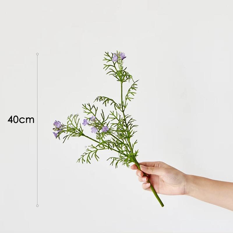 

Purple Artificial Plastic Flowerswith Fern Leaves for Decoration Home Flower Arrangement White Small Plastic Flowers фиолетовый