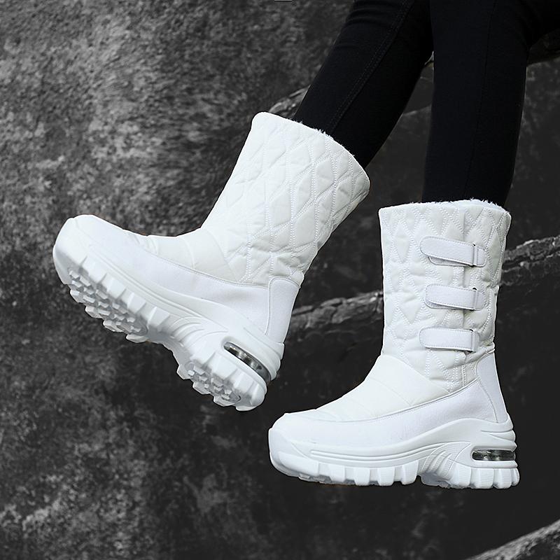 Women’s Winter Mid-calf Boots Snow Boots Casual Boots for Girl Booties Knee-high Boots Ankle Boots with Fur Plus Size