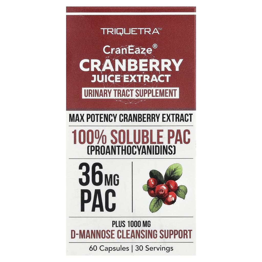 Triquetra Health, CranEze®, Cranberry Juice Extract, 60 Capsules