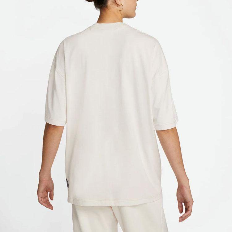 Nike American Retro Logo Print Sport Casual Short Sleeve Drop Shoulder T-Shirt Women Tops White DM6212-030