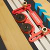 Heavy-Duty Aluminum Alloy Table Saw Stock Guide with Sliding Blocks and Double Wheel Bearing System, Featherboard with M6 Holing