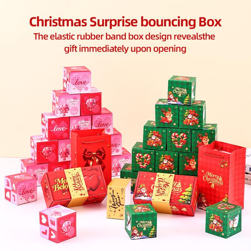2026 Surprise Pop-up Christmas Gift Box - Creative Spring-loaded Red Envelope for Birthdays and Holidays