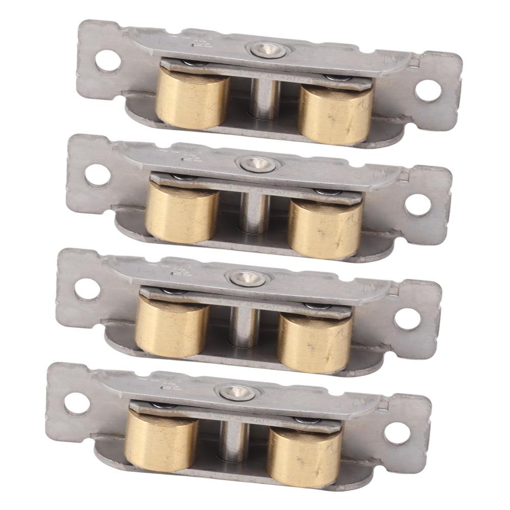 4PCS Heavy Duty Window Rollers Copper Ball Wheels Gliding Door Roller Assembly  Patio Doors