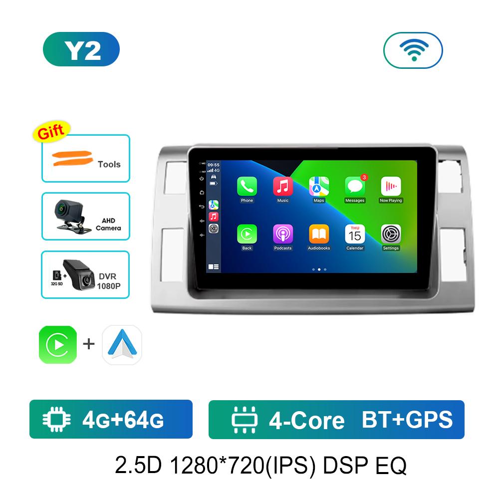 for Toyota Previa 3 2006 - 2019 for Estima 3 2006 - 2016 Radio Multimedia Player Carplay Android  GPS Navi WiF 4G Auto Tools