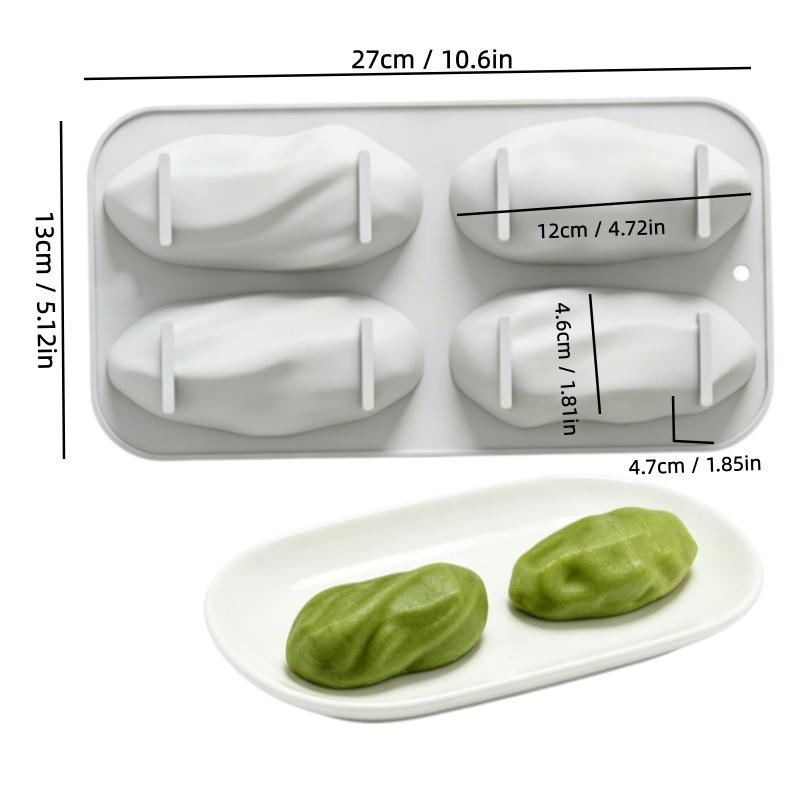 Stampo in Silicone a Forma di Arachidi Caffè Ceans per Torta Mousse Resistente alle Alte Temperature Facile da Sformare per Cottura Fai da Te Dessert