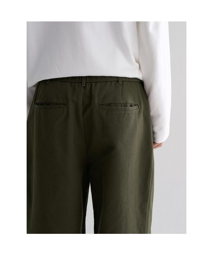 8seconds Cotton Wide Fit Half-Band Pants Khaki